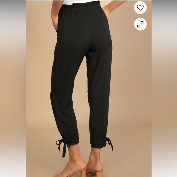 NEW Lulus Sebastian Black Pants Size Large - Picture 2 of 13